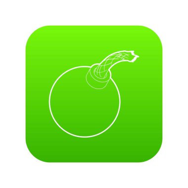 Bomba yeşil simge vektör