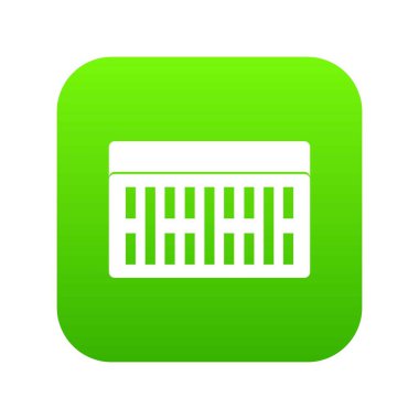 Bir tuğla simgesi dijital yeşil bina