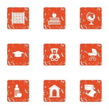 Simgeleri kurma, grunge tarzı büyüyen çocuk