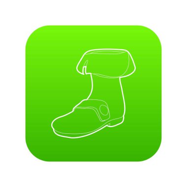 Ayakkabı yeşil simge vektör