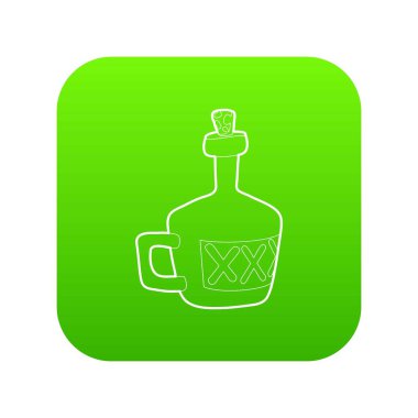 İçki yeşil simge vektör