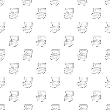 Bir sandık dolusu altın tasarlamak vektör sorunsuz