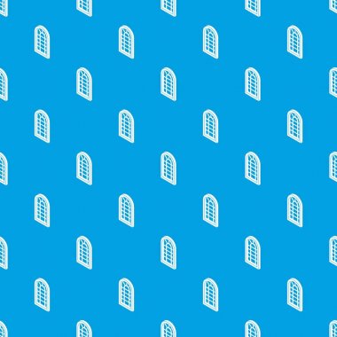 Saray pencere çerçeve desen vektör kesintisiz mavi