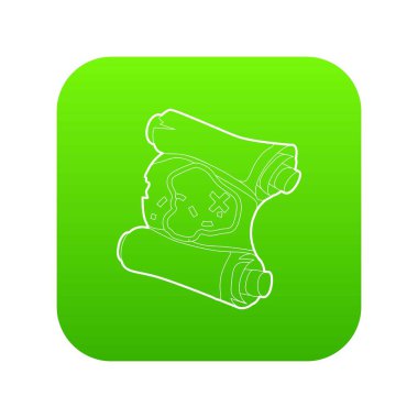 Harita simgesi yeşil vektör