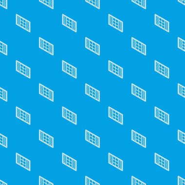 Ahşap pencere çerçeve desen vektör kesintisiz mavi
