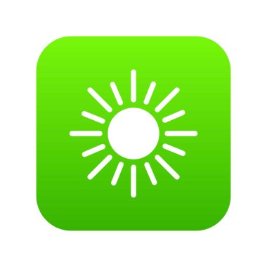 Güneş simgesi dijital yeşil