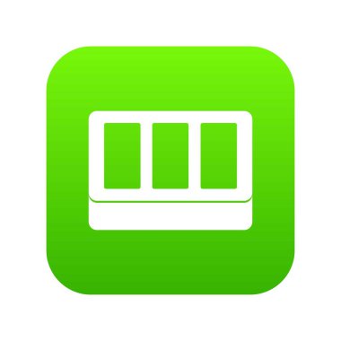 Beyaz pencere çerçevesi simgesi dijital yeşil