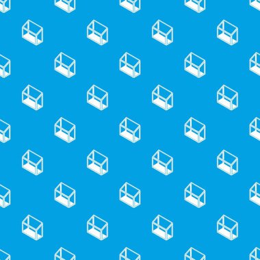 Balkon pencere çerçeve desen vektör kesintisiz mavi