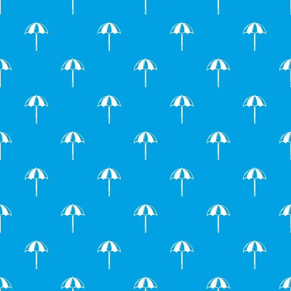 ビーチ傘パターン ベクトル シームレスなブルー — ストックベクタ