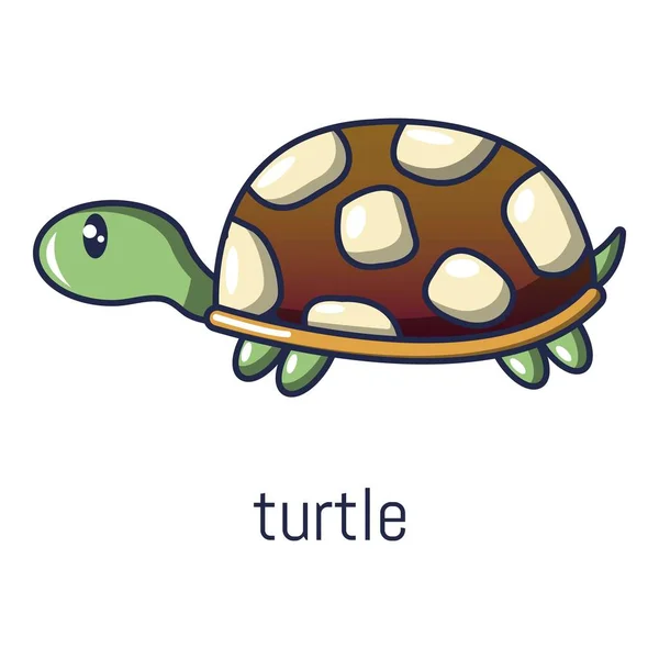 Icône tortue, style dessin animé — Image vectorielle