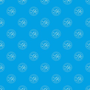 Hiçbir sivrisinek desen vektör kesintisiz mavi