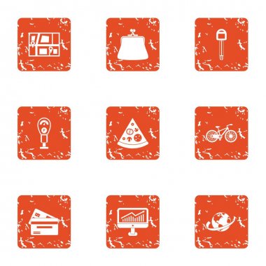 Kentsel ödeme simgeler kümesi, grunge tarzı