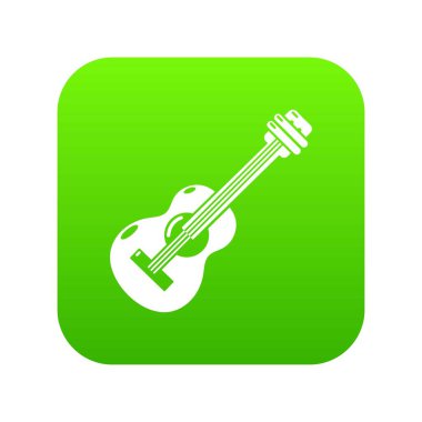 Gitar yeşil simge vektör