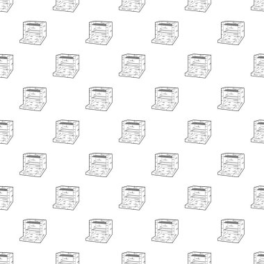 Tasarlamak vektör sorunsuz taş Barbekü