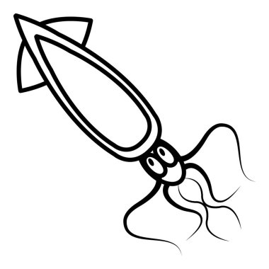 Kalamar simgesi, anahat stili