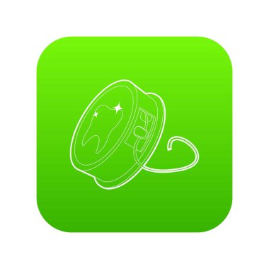 Diş ipi yeşil simge vektör