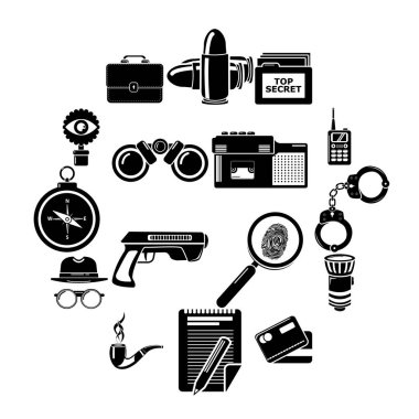 Casus Icons set, basit tarzı