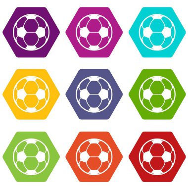 9 vektör futbol Icons set
