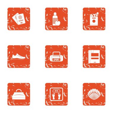 Spor meslek simgeler kümesi, grunge tarzı