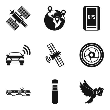 Akülü Icons set, basit tarzı