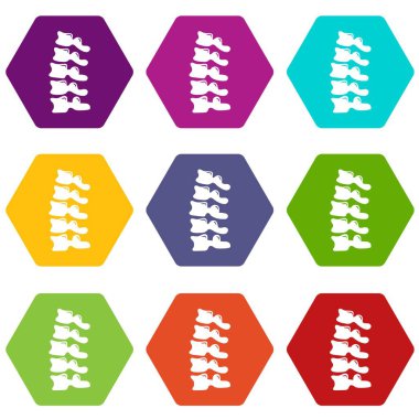 9 vektör vertebra Icons set