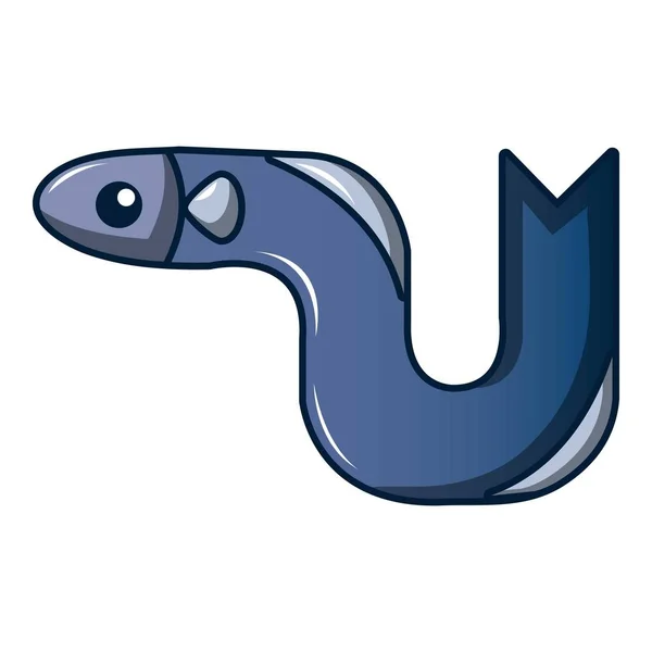 Icona di anguilla, stile cartone animato — Vettoriale Stock