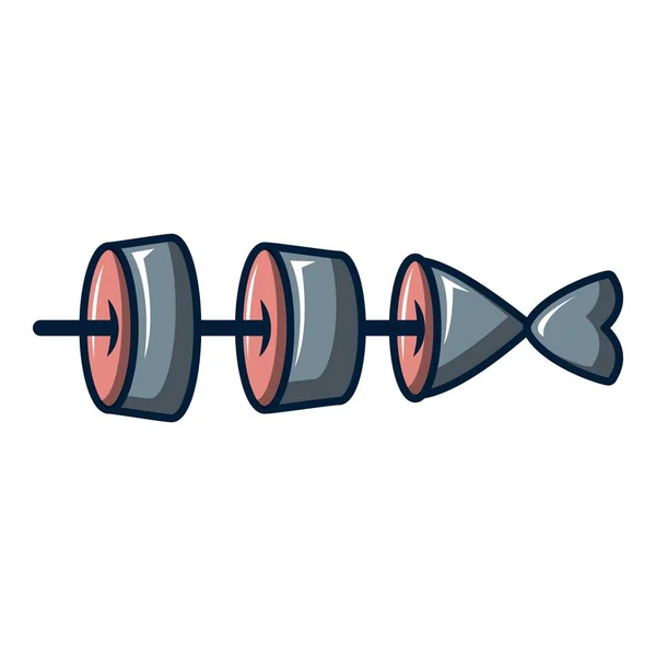 Reried salmon icon, cartoon style — стоковый вектор