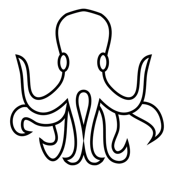 Octopus icon, outline style — Stock Vector