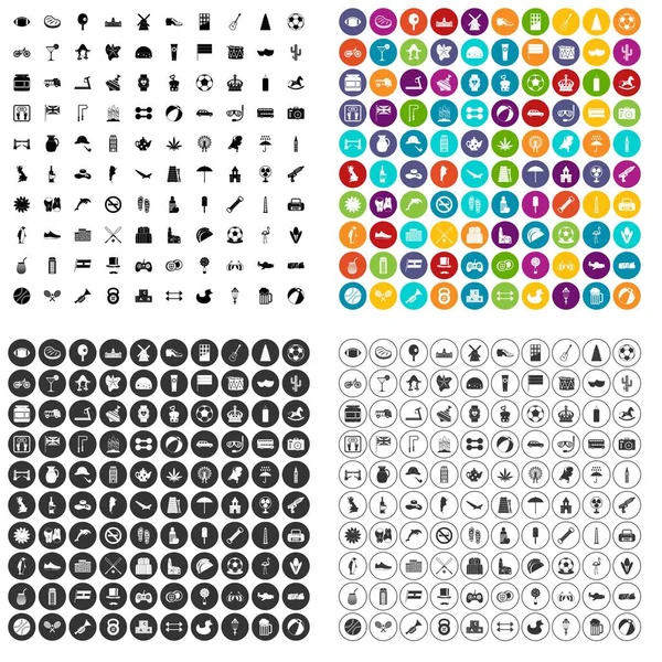 100 iconos de bola conjunto variante vectorial — Vector de stock