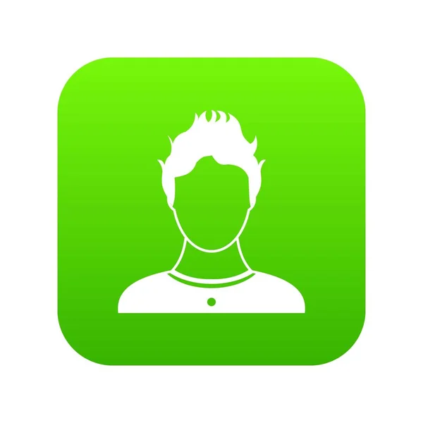 Icône utilisateur vert numérique — Image vectorielle