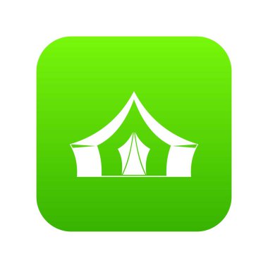 Çadır, kamp sembol simge dijital yeşil
