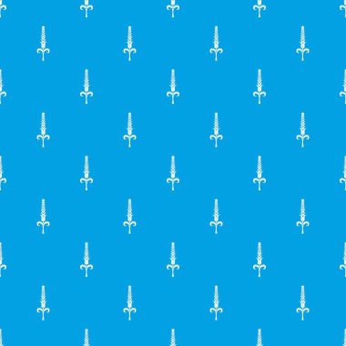 Titrek buğday desen vektör kesintisiz mavi