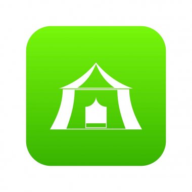 Hiking pavilion simgesi dijital yeşil