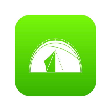 Kubbe çadır simgesi dijital yeşil