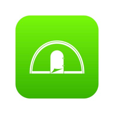 Çadır simgesi dijital yeşil