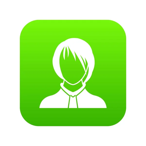 Icône femme vert numérique — Image vectorielle