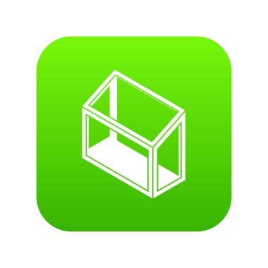 Balkon pencere yeşil simge vektör çerçeve