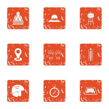 Yükseklik simgeler kümesi, grunge tarzı