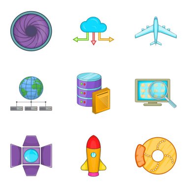 Stok simgeler kümesi, karikatür tarzı