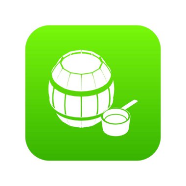 Varil tatlım yeşil simge vektör