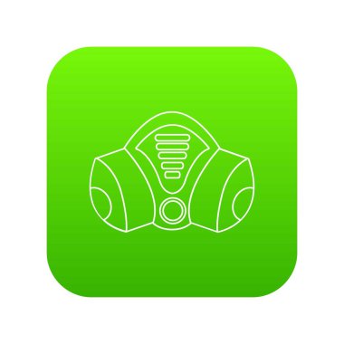 Gaz maskesi yeşil simge vektör