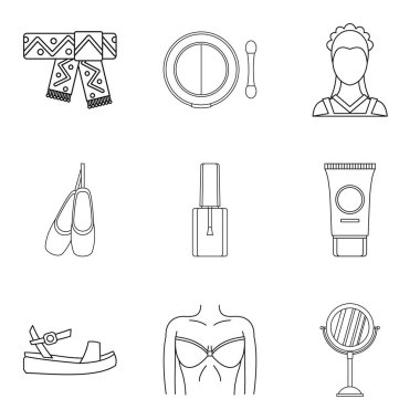 İşbirlikçi Icons set, anahat stili