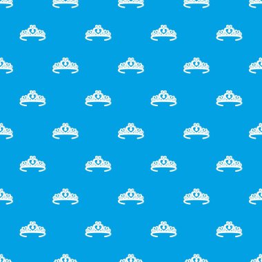 Taç taç desen vektör kesintisiz mavi