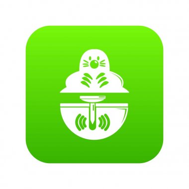 Köstebek yeşil simge vektör