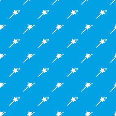 Sihirli değnek desen vektör kesintisiz mavi