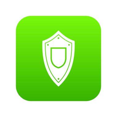 Kalkan simgesi dijital yeşil