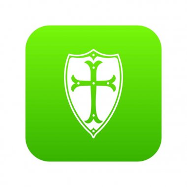 Kalkan simgesi dijital yeşil