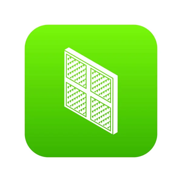 Vierkante venster frame pictogram groen vector — Stockvector
