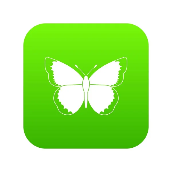 Icona farfalla digitale verde — Vettoriale Stock