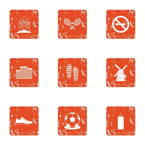 Spor görünüm simgeler kümesi, grunge tarzı